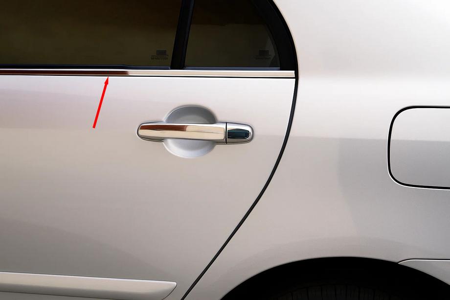 Toyota Verso 2009–2018 Zunanje obrobe stekel (4 kos, nerjaveče jeklo) Image
