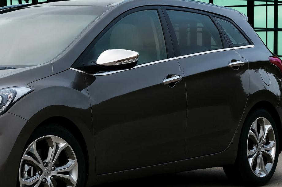 Hyundai I-30 2012–2017 Pokrovi ogledal z izrezom za smernik (2 kosa) Carmos - turško nerjaveče jeklo Image