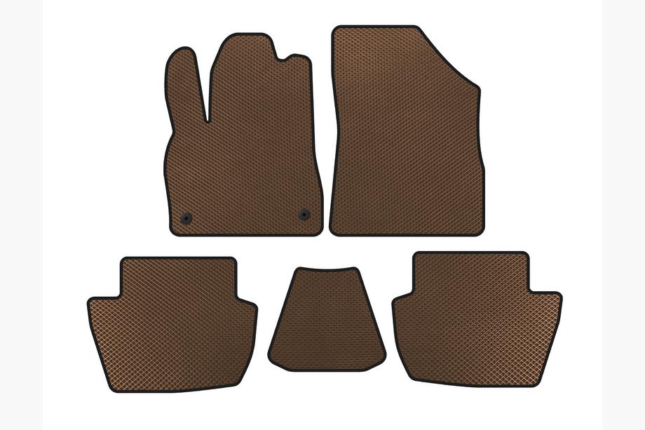 Citroen DS-5 2011–2015 EVA preproge za notranjost (HB, Hibrid/Avtomatski menjalnik, Rjave) Image