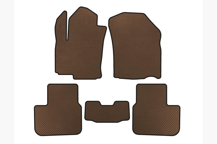 Fiat Sedici 2006–2014 EVA avtomobilski tepihi za notranjost (HB, rjavi) Image