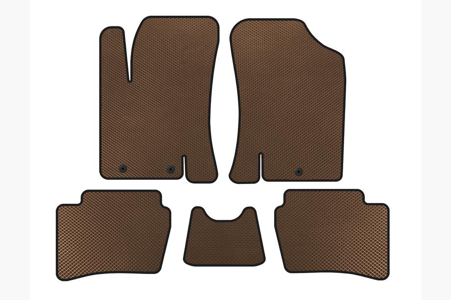 Hyundai I-20 2008–2012 EVA avtomobilski tepihi za notranjost (HB, rjavi) Image