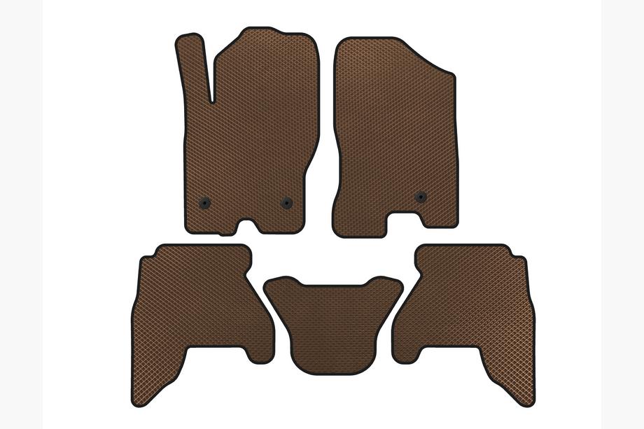 Nissan Pathfinder R51 2005–2014 EVA preproge za notranjost (2 vrsti, rjave, 2010-2014) Image