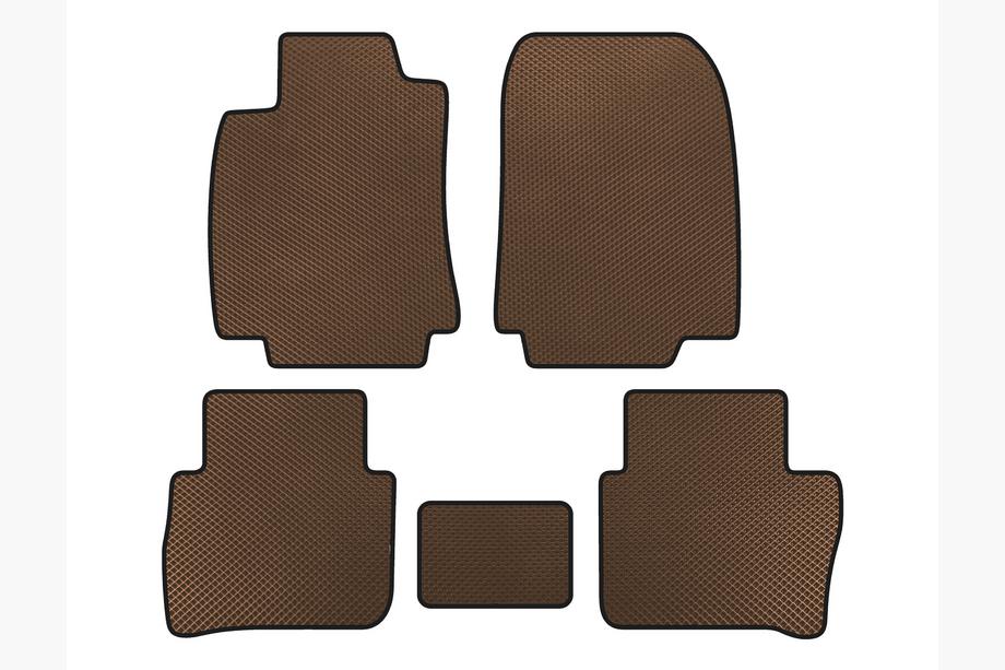 Nissan Tiida 2011–2014 EVA avtomobilski tepihi za notranjost (HB, rjavi) Image