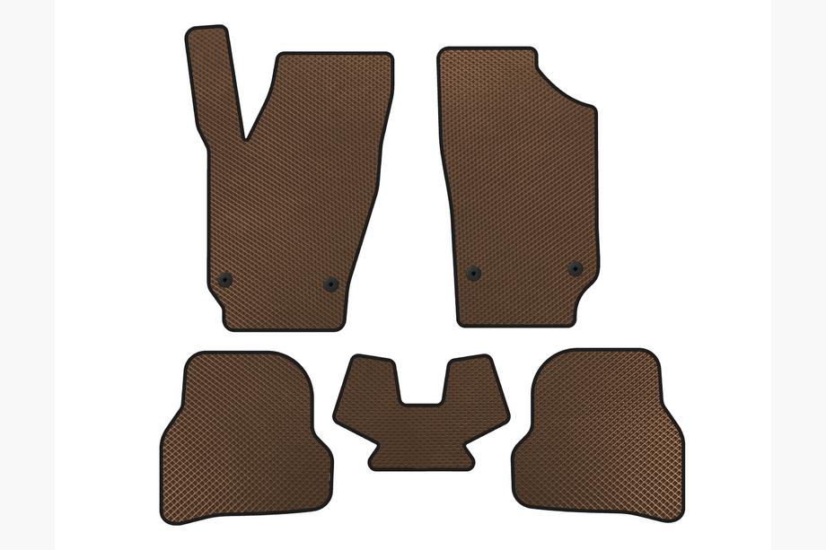 Seat Ibiza 2010–2017 EVA tepihi za notranjost (2010-2012, HB, 5-vratni, Rjavi) Image