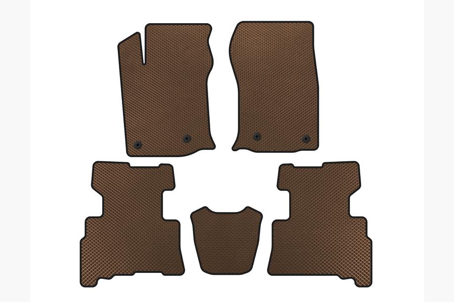 Toyota 4Runner 2009–2024 EVA preproge za kabino (2 vrsti, 2014-2024, 7-sedežni, rjava) Image