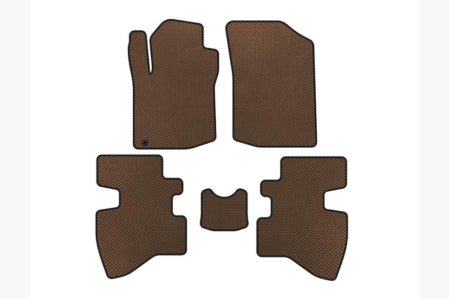Toyota Aygo 2007–2014 EVA preproge za avto (2007-2009, HB, 3-vratni, Rjave) Image