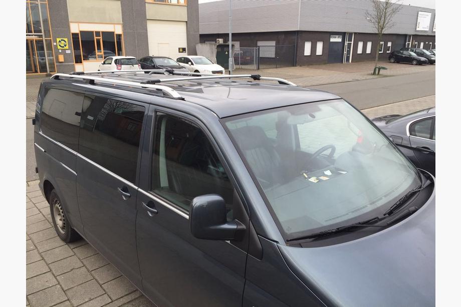 Volkswagen T5 Multivan 2003–2010 Strešne vzdolžne letve CROWN (mat siva) Fotografija 12