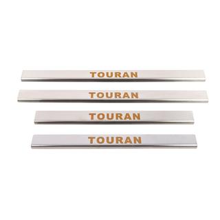 Vstopne letve pragov Carmos (4 kosi, nerjaveče jeklo) Volkswagen Touran 2003–2010 fotografija 2