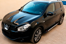 Nissan Qashqai 2007–2010 Stranske stopnice RedLine V1 (2 kos, aluminij) fotografija 1