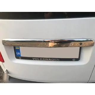Okrasna letvica nad registrsko tablico (2-vratna, nerjavno jeklo) Volkswagen Caddy 2010–2015 fotografija 3