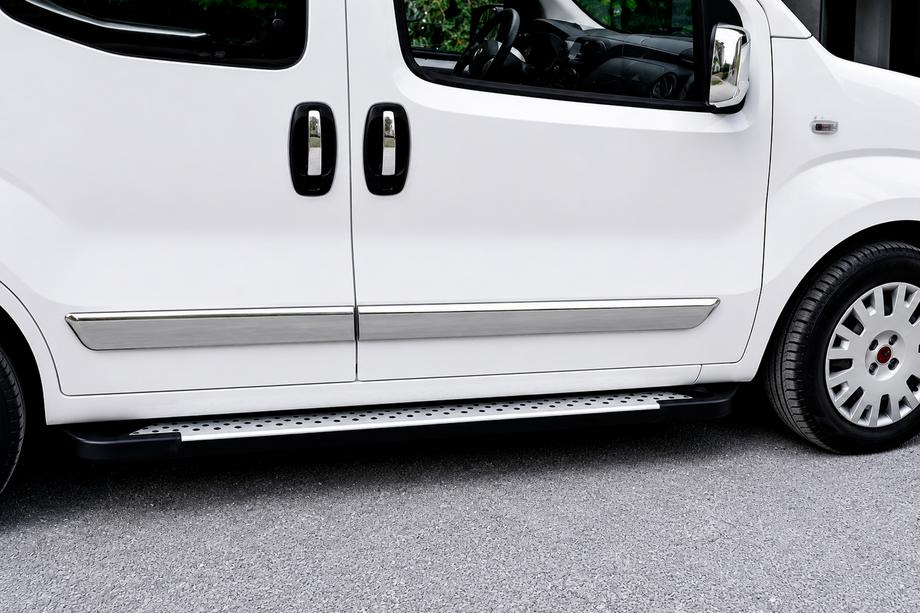 Opel Combo 2012–2018 Stranske stopnice Allmond Grey (2 kosa, aluminij) Image