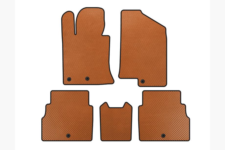 Hyundai Sonata YF 2010–2014 EVA V2 tepihi za avto (Oranžni) Image