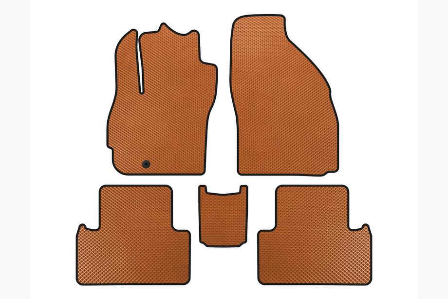 Mazda 5 2005–2009 EVA preproge za kabino (2 vrsti, 7-sedežni, oranžne) Image