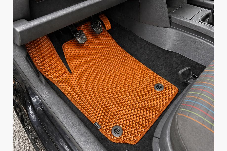 Volkswagen Polo 2001–2009 EVA tepihi za avto (HB, 3/5-vratni, oranžni) Image