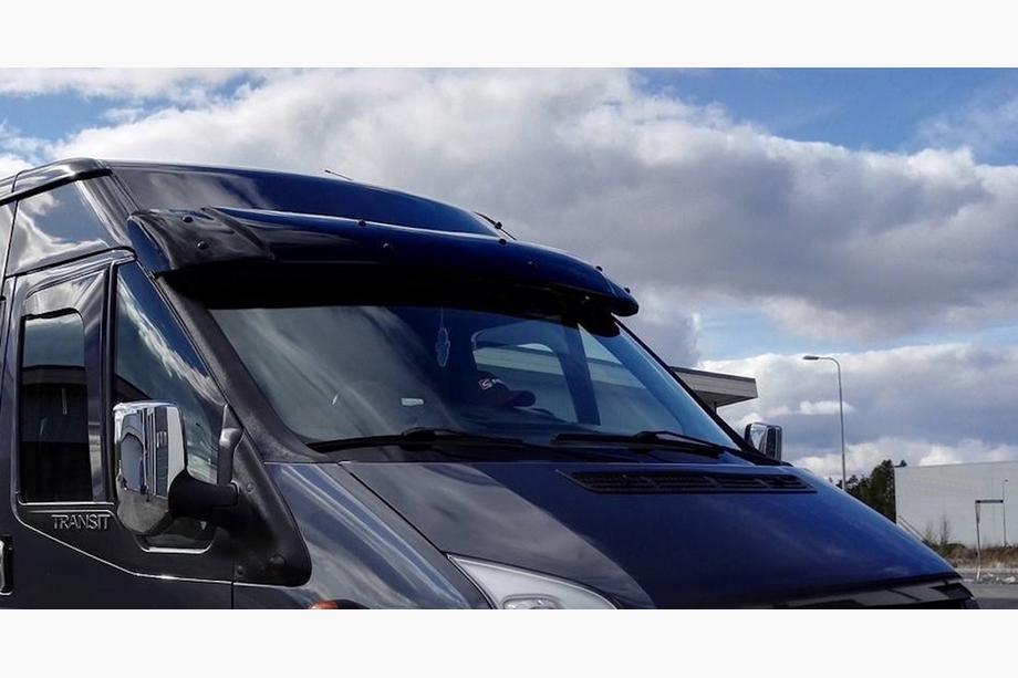 Ford Transit 2000–2014 Vizir na vetrobransko steklo (črn sijaj, 5 mm) Fotografija 13