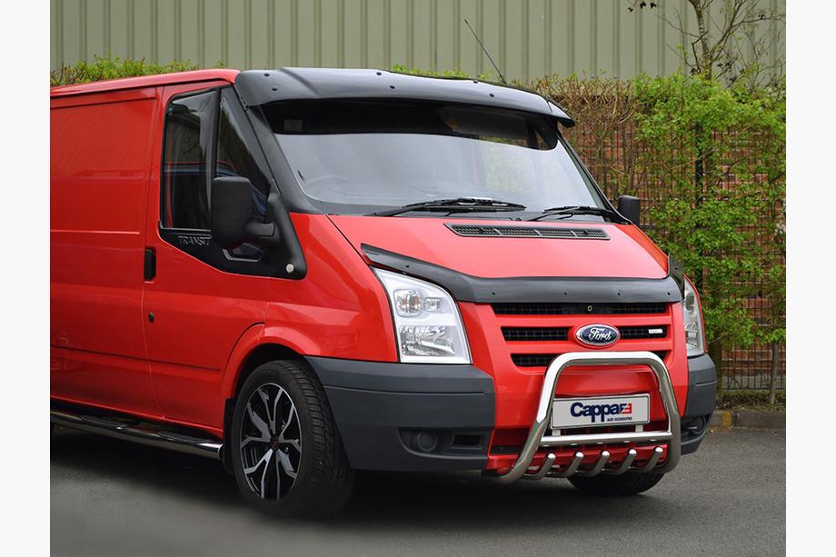 Ford Transit 2000–2014 Vizir na vetrobransko steklo (črn sijaj, 5 mm) Fotografija 16