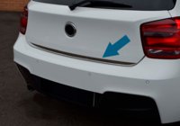 BMW serija 1 F20/F21 2011–2019 Zaščitna letev roba prtljažnika (nerjaveče jeklo) fotografija 3