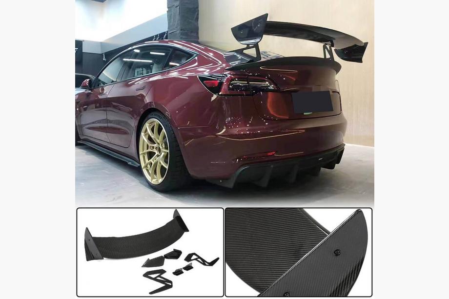 Tesla Model 3 2017– Spojler V6 (2017-2023, karbon) Image