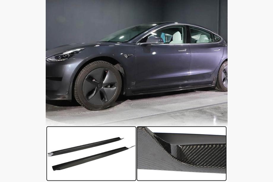 Tesla Model 3 2017– Dodatki pragov V4 (2017-2023, karbon) Image
