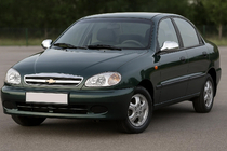 Chevrolet Lanos 1998–2017 Pokrovi ogledal (nerjavno jeklo) fotografija 1