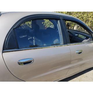 Okenske obrobe (4 kosi, nerjavno jeklo) Chevrolet Lanos 1998–2017 fotografija 1