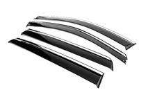 Hyundai Santa Fe 2 2006–2012 Vetrni deflektorji oken s kromirano letvijo Niken Luxury (4 kosi) fotografija 2