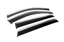 Hyundai Santa Fe 2 2006–2012 Vetrni deflektorji oken s kromirano letvijo Niken Luxury (4 kosi) fotografija 3