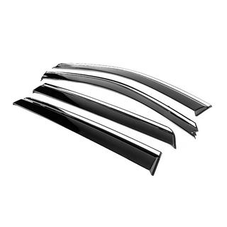 Vetrni deflektorji oken s kromirano letvijo Niken Luxury (4 kosi) Hyundai Santa Fe 2 2006–2012 fotografija 2