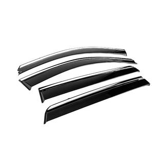 Vetrni deflektorji oken s kromirano letvijo Niken Luxury (4 kosi) Hyundai Santa Fe 2 2006–2012 fotografija 3