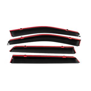 Vetrni deflektorji oken s kromirano letvijo Niken Luxury (4 kosi) Hyundai Santa Fe 2 2006–2012 fotografija 4