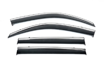 Hyundai Santa Fe 4 2018–2023 Vetrni deflektorji oken s kromirano letvico Niken Luxury (2020-2023, 4 kos) fotografija 1