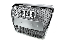 Audi A6 C6 2004–2011 Sprednja maska v slogu RS (siva s kromom) fotografija 7
