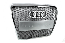 Audi A6 C6 2004–2011 Sprednja maska v slogu RS (siva s kromom) fotografija 6