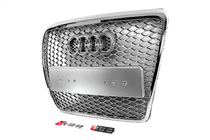 Audi A6 C6 2004–2011 Sprednja maska v slogu RS (siva s kromom) fotografija 3