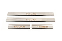 Volkswagen Tiguan 2007–2016 Obloge pragov Carmos (4-delni komplet, inox) fotografija 1