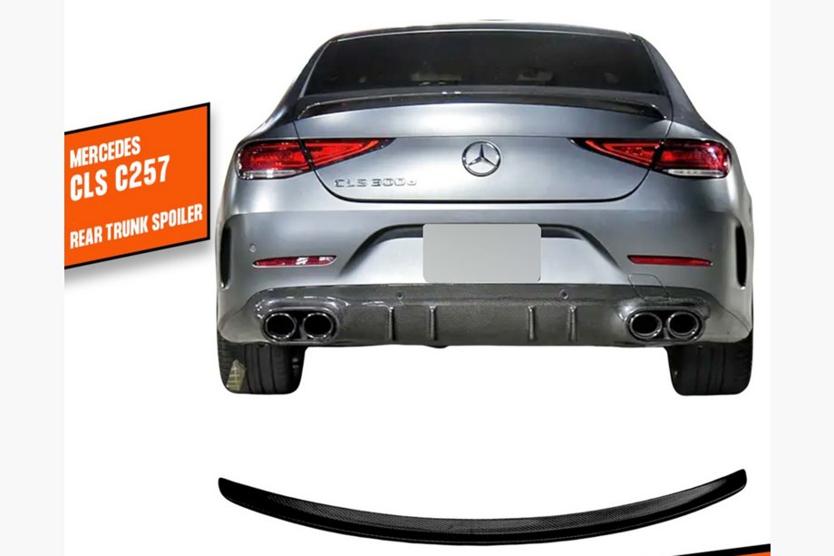 Mercedes CLS C257 2018– DPT spojler (črna visok sijaj) Image