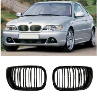 M-Look DPT ledvički (za Coupe 2003-2006, črna visok sijaj) BMW serija 3 E46 1998–2006 fotografija 3