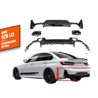 Zadnji difuzor z izpušnimi zaključki DPT (2022+, M-Perfomance) BMW serija 3 G20/G21 2018– fotografija 1