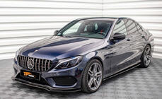 Mercedes C-class W205 2014–2021 DPT V2 sprednji lip spojler za sprednji odbijač (2014-2018, samo za AMG-Line, sijajno črna) fotografija 1