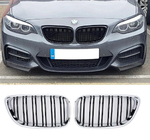 BMW serija 2 F22/F23 2014–2021 M-Look ledvični rešetki (črni sijaj s krom obrobo) fotografija 2