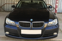 BMW serija 3 E90/E91 2005–2011 M-Look ledvične rešetke (za E-90/91 2005-2008, črna sijaj s krom obrobo) fotografija 1