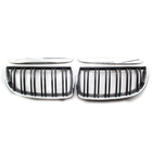BMW serija 3 E90/E91 2005–2011 M-Look ledvične rešetke (za E-90/91 2005-2008, črna sijaj s krom obrobo) fotografija 2