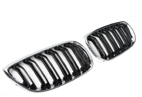 BMW serija 3 E92/E93 2006–2013 M-Look ledvična maska (za 2005-2009, sijajno črna s kromiranim robom) fotografija 2