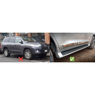Sprednje blatne zavesice (2 kosa, za pragove z osvetlitvijo) Toyota Land Cruiser 200 2007–2021 fotografija 2