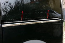 Ford Connect 2010–2013 Okrasne letve za vodilo drsnih vrat (2 kosa, nerjavno jeklo) fotografija 1