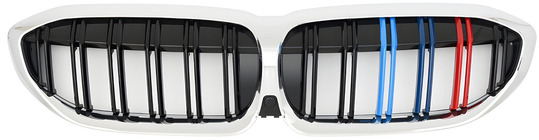 BMW serija 3 G20/G21 2018– Ledvične rešetke M-Look V2 (2018-2022, M-Color s kromiranim robom) fotografija 2