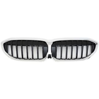Ledvične maske 1 Bar (2018-2022, sijaj črna s kromiranim robom) BMW serija 3 G20/G21 2018– fotografija 2
