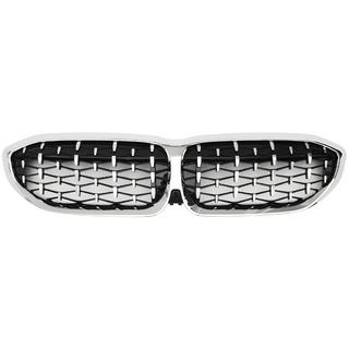 Ledvične rešetke Diamond Silver (2018-2022, krom obroba) BMW serija 3 G20/G21 2018– fotografija 2