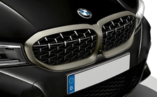 BMW serija 3 G20/G21 2018– Ledvični mrežici Diamond Silver (2018-2022, mat krom obroba) fotografija 1