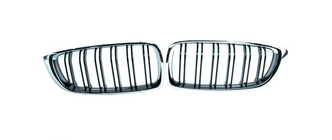 BMW serija 4 F32/F33/F36 2012–2020 M-Look ledvični rešetki (črni sijaj s krom obrobo) fotografija 2
